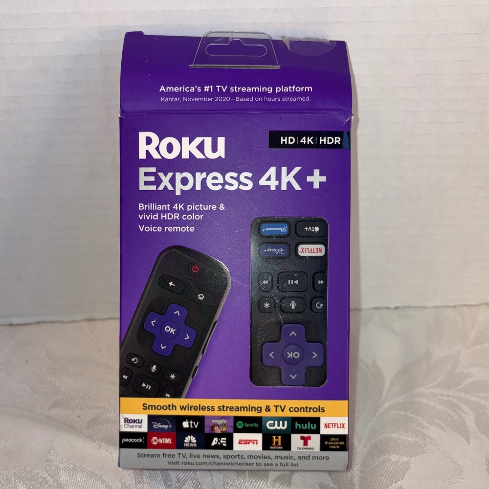 Roku Express 4K+ Streaming Media Player with Voice Remote & TV Controls